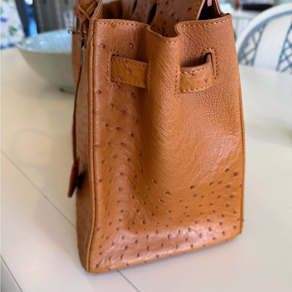 Custom Made Ostrich ‘Luxury Birkin’ 35 style bag - Picture 4 of 17